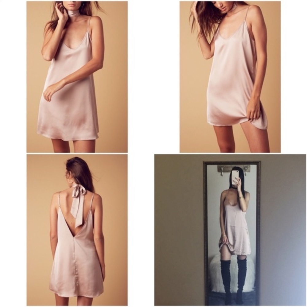 Satin slip dress in gorgeous blush π - Picture 3 of 3